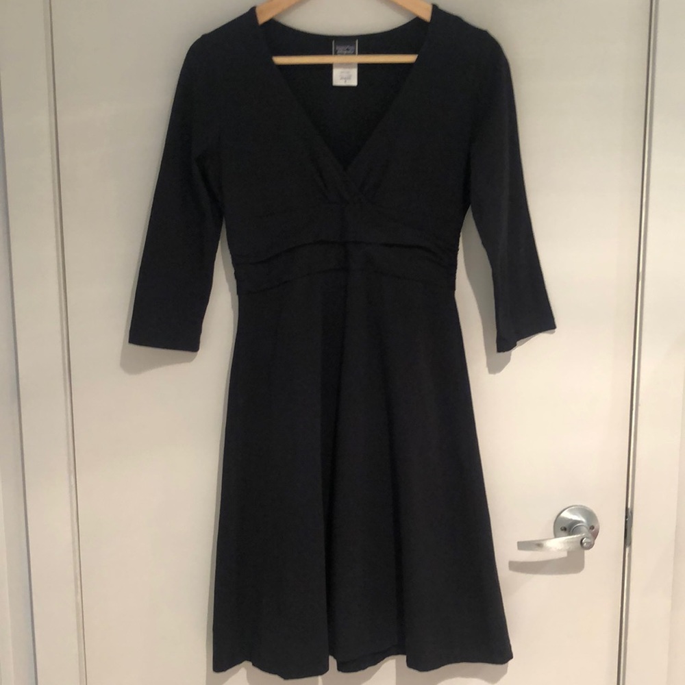 PATAGONIA Margot Dress in black - Organic coton Size S - Picture 2 of 11